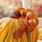 Glitzhome® Short Glass Pumpkin, Multicolor Stripes